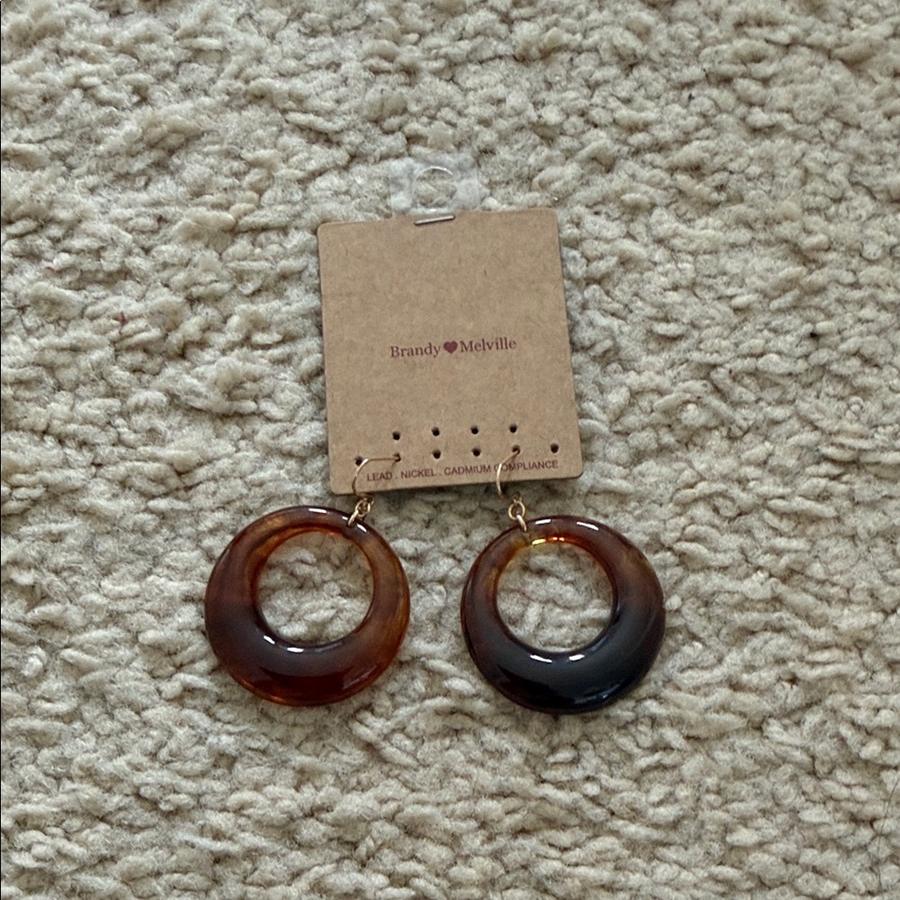 Brandy Melville brown hoop Earrings